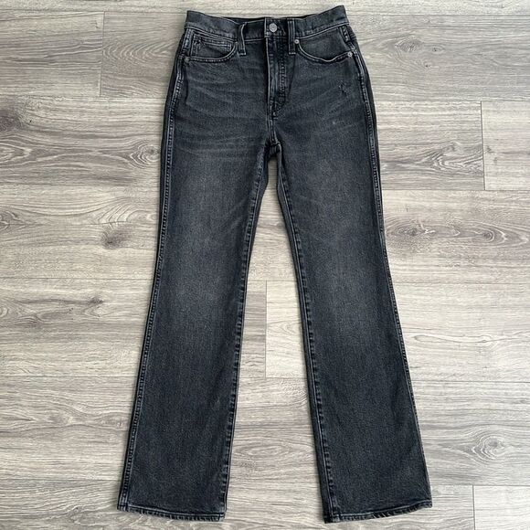 Madewell Denim - MADEWELL 90s Bootcut Jeans Size 25 Lindale Faded Black High Rise Western Grunge